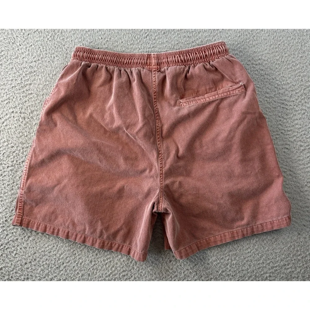 Crazy Shirts Chile Dyed Shorts Mens Small Elastic Waist Cotton Drawstring Pocket